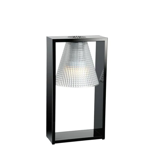 Light-Air Table Lamp Sculpted Black/ Crystal