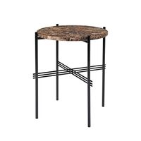 Brown marble and black base