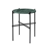 TS Side Table Round Ø40 Black/ Green Guatemala Marble
