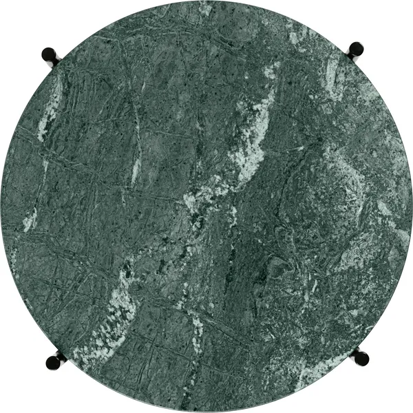 TS Side Table Round Ø40 Black/ Green Guatemala Marble
