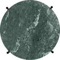 TS Side Table Round Ø40 Black/ Green Guatemala Marble