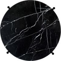 TS Side Table Round Ø40 Black/ Black Marquina Marble