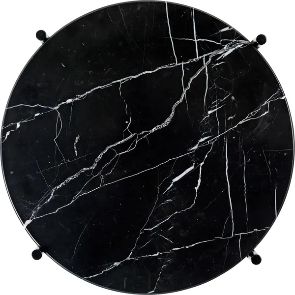 TS Side Table Round Ø40 Black/ Black Marquina Marble