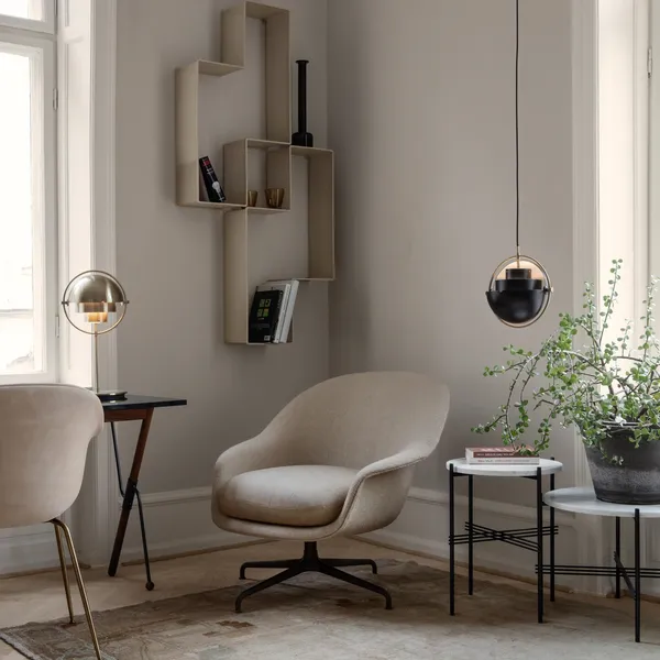 TS Side Table Round Ø40 Black/ Black Marquina Marble