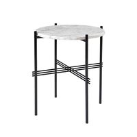 TS Side Table Round Ø40 Black/ White Carrara Marble