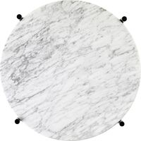 TS Side Table Round Ø40 Black/ White Carrara Marble