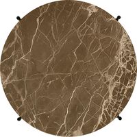 TS Sofabord Rundt Ø55 Sort/Brun Emperador Marmor