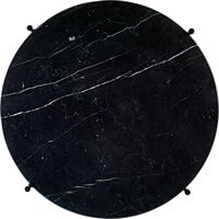 TS Sofabord Rundt Ø55 Sort/Sort Marquina Marmor