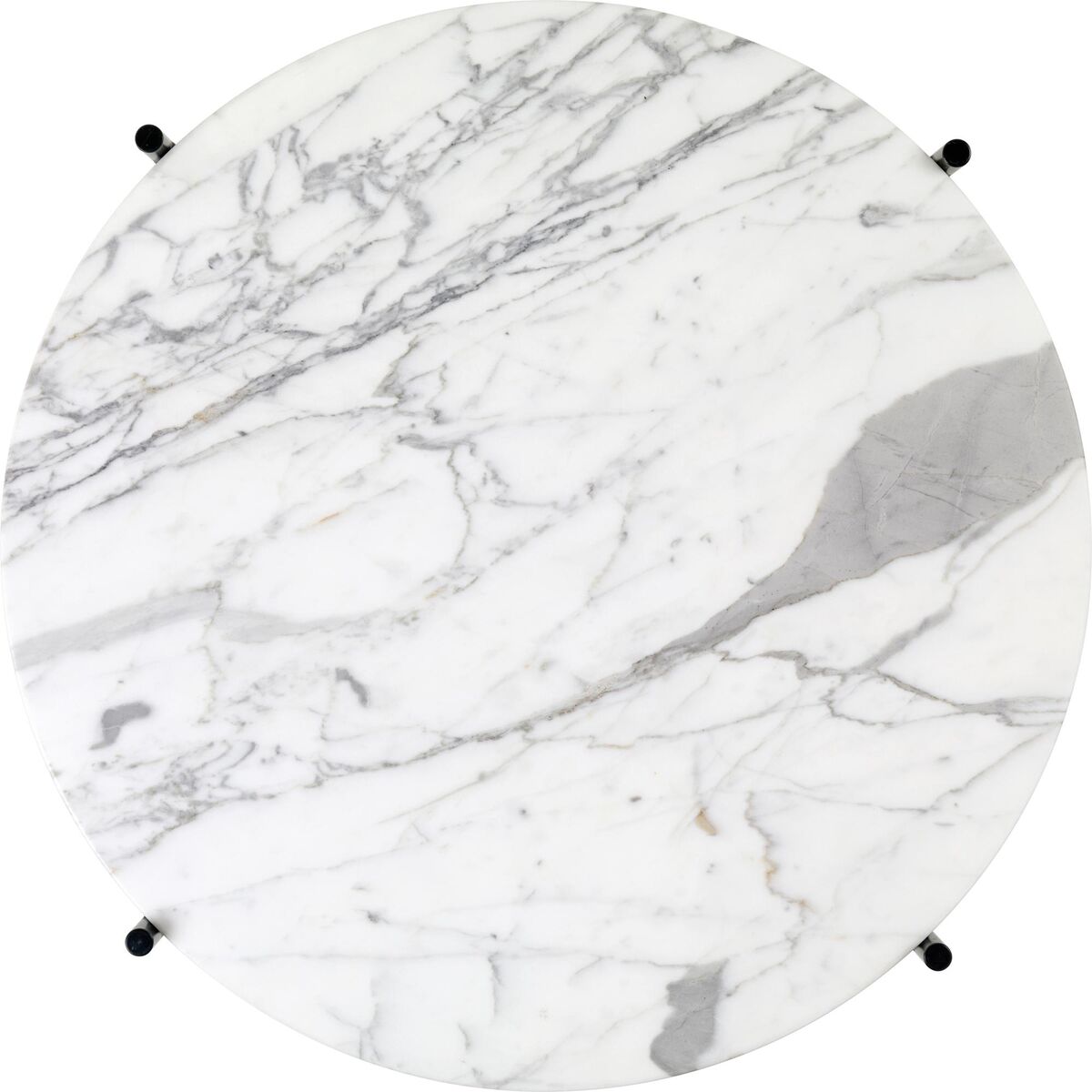 TS Coffee Table Round Ø55 Black/ White Carrara Marble