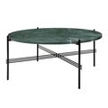 Green marble and black base