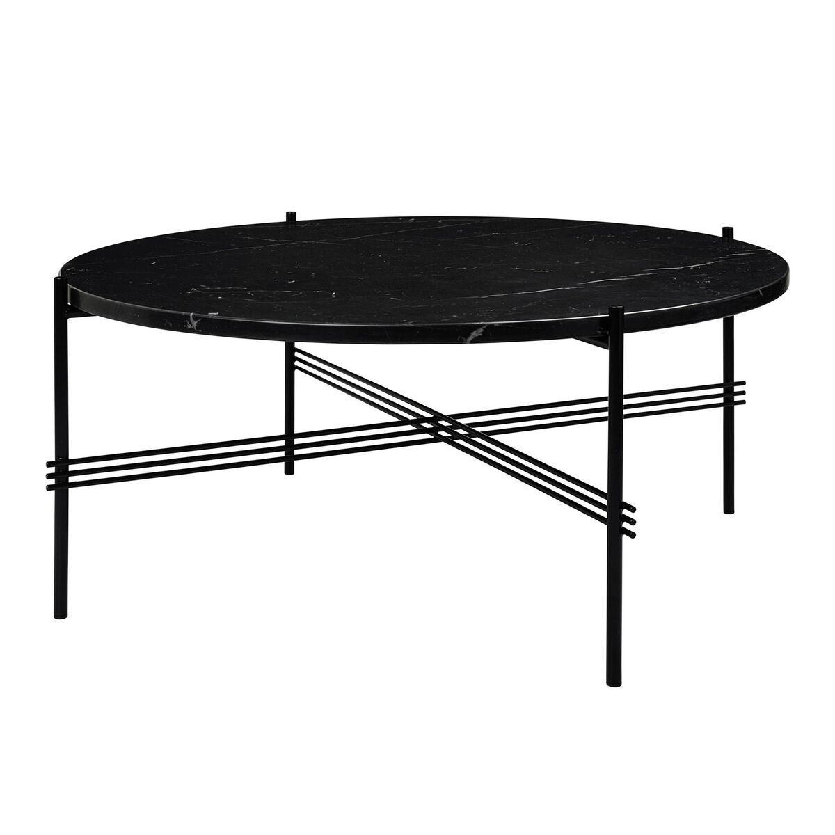 TS Coffee Table Round Ø80 Black/ Black Marquina Marble