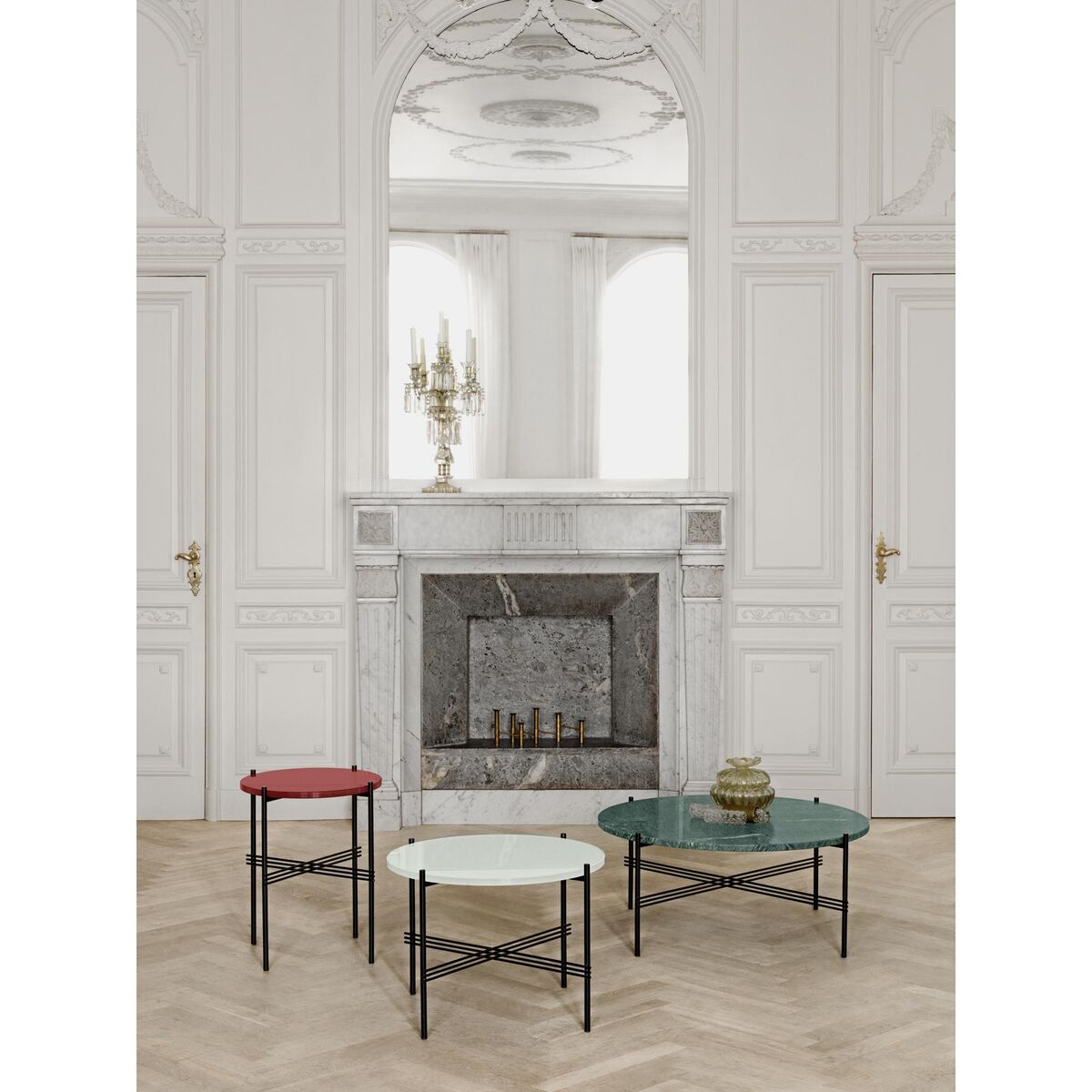 TS Coffee Table Round Ø80 Black/ Black Marquina Marble