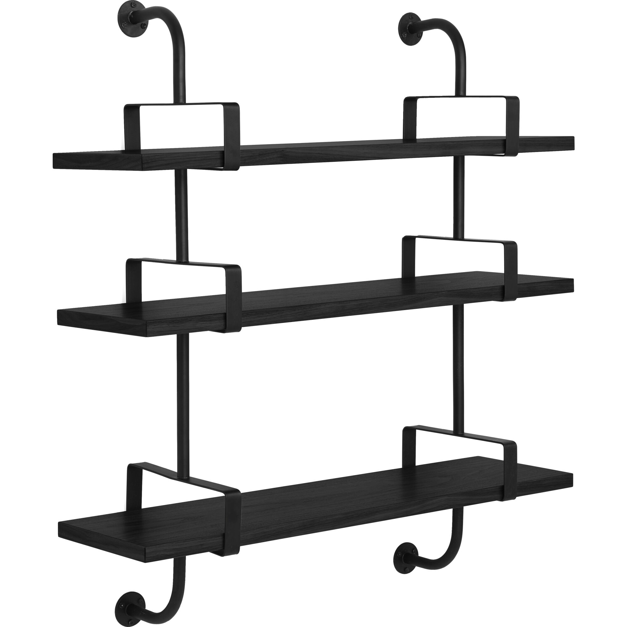 Dmon Hylde L95 cm 3 Hylder Sort Ask