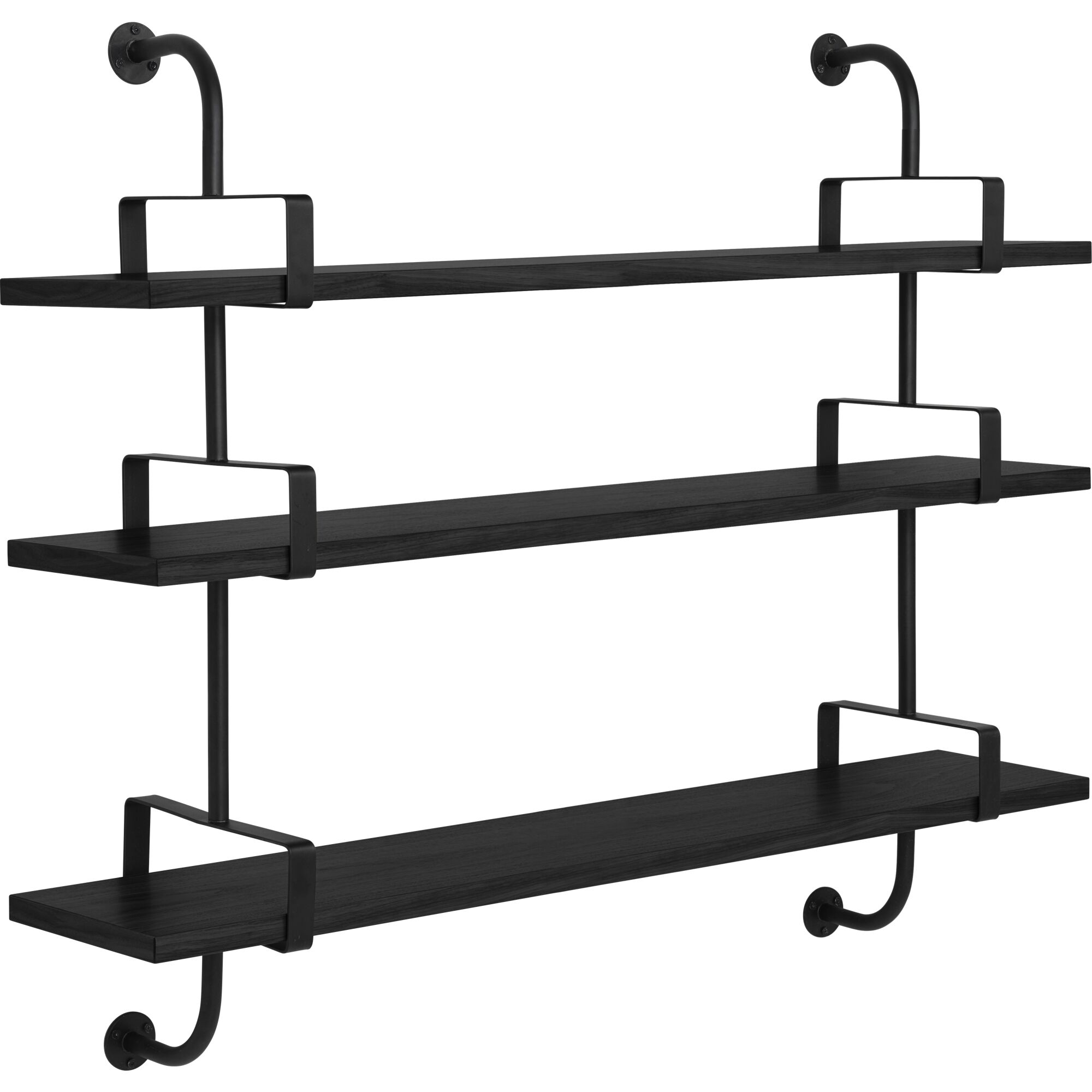 Démon Hylle L155 cm 3 Sort Svart Ask