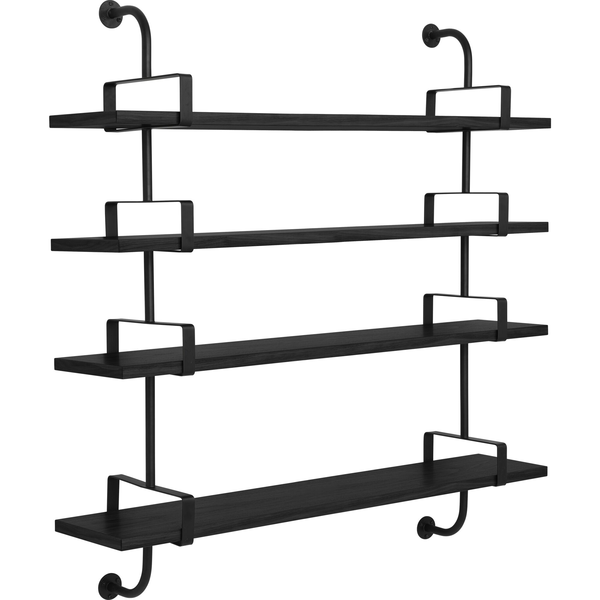 Dmon Hylde L155 cm 4 Hylder Sort Ask