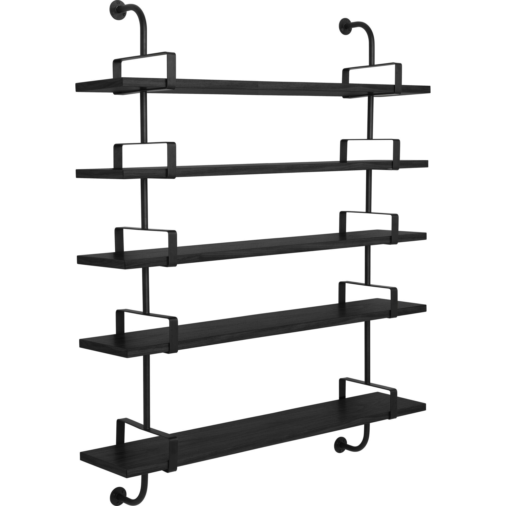 Dmon Hylde L155 cm 5 Hylder Sort Ask
