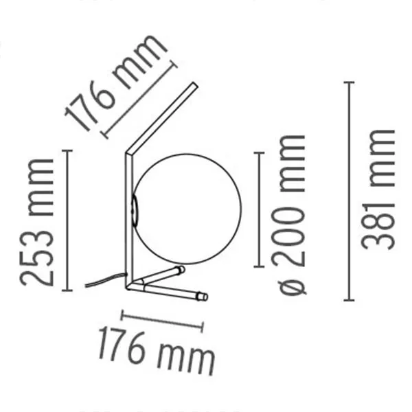 IC T1 Niedrig Tischleuchte Messing