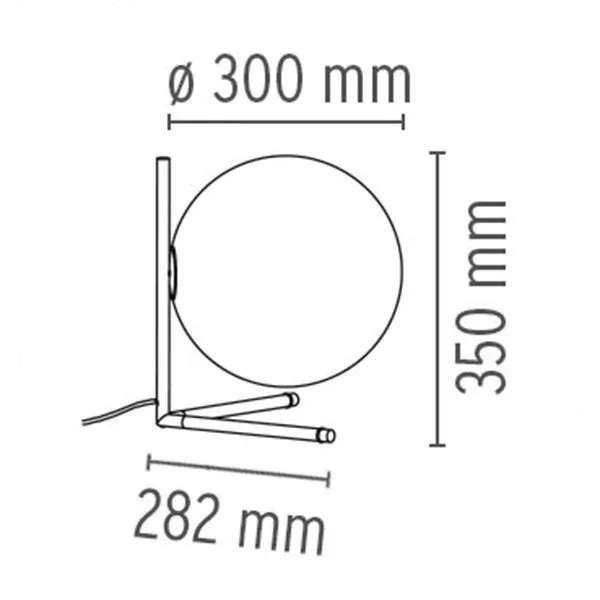 IC T2 Table Lamp Chrome