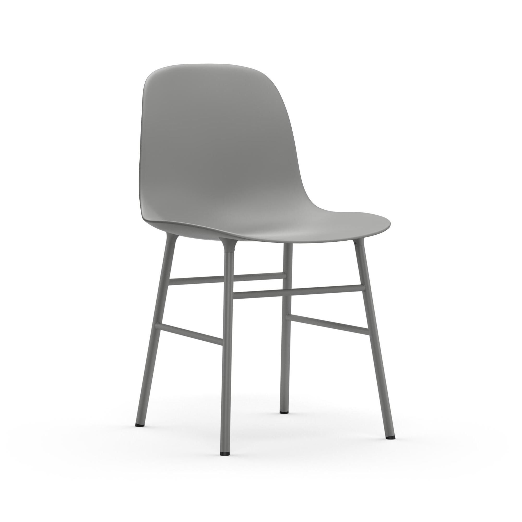 Form Spisestuestol Grå/ Grå Stål