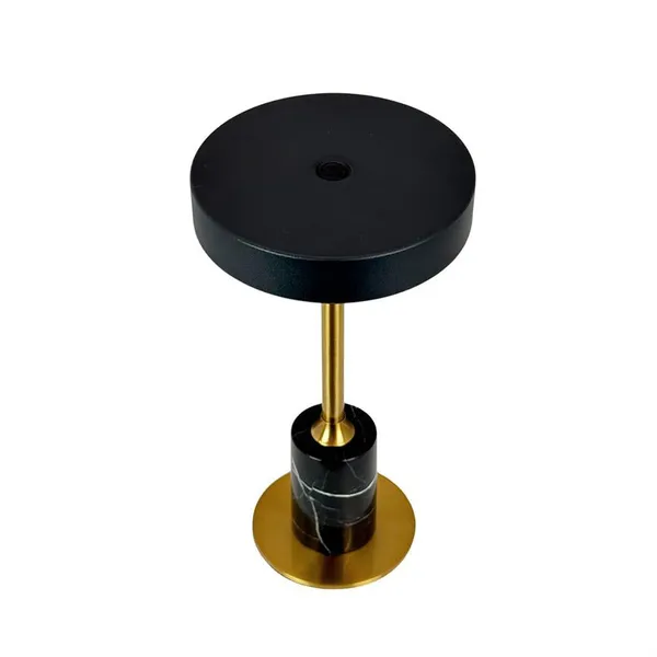 Starlight Mini draagbare tafellamp, zwart marmer/messing