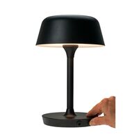 Lámpara de mesa portátil Valencia LED negra