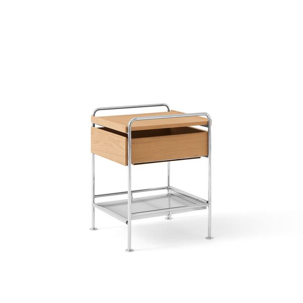 Alima NDS3 Bijzettafel Chroom/Gelakt Eiken