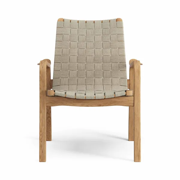 Primo Lage Fauteuil Geolied Eiken/Naturel
