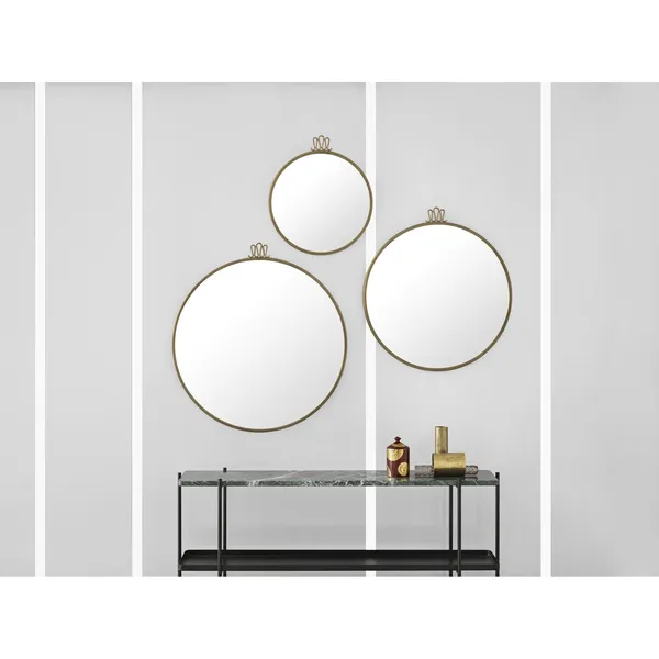 Randaccio Wall Mirror Round Ø70 cm Antique Brass