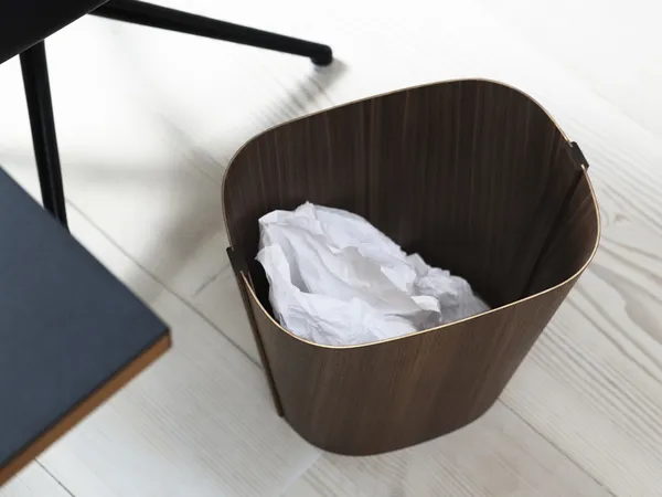 Tales of Wood Paper Basket Walnut