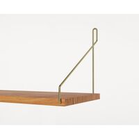 Single Shelf 20x40 Oak/ Brass