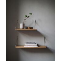 Single Shelf 20x40 Oak/ Black