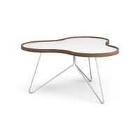 Flower Coffee Table 90x84 White/Walnut/Chrome