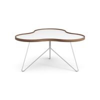 Flower Coffee Table 90x84 White/Walnut/Chrome