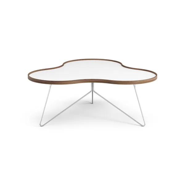 Flower Coffee Table 114x107 White/Walnut/Chrome