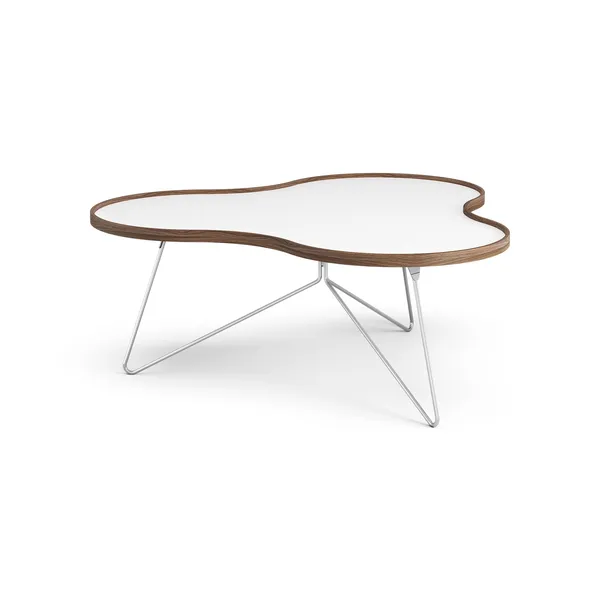 Flower Coffee Table 114x107 White/Walnut/Chrome