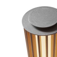 Numbra TY3 Draagbare Lamp Gelakt Eiken/Gehamerd Aluminium