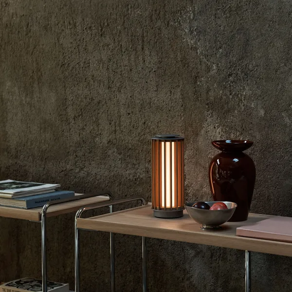 Numbra TY3 Draagbare Lamp Gelakt Eiken/Gehamerd Aluminium