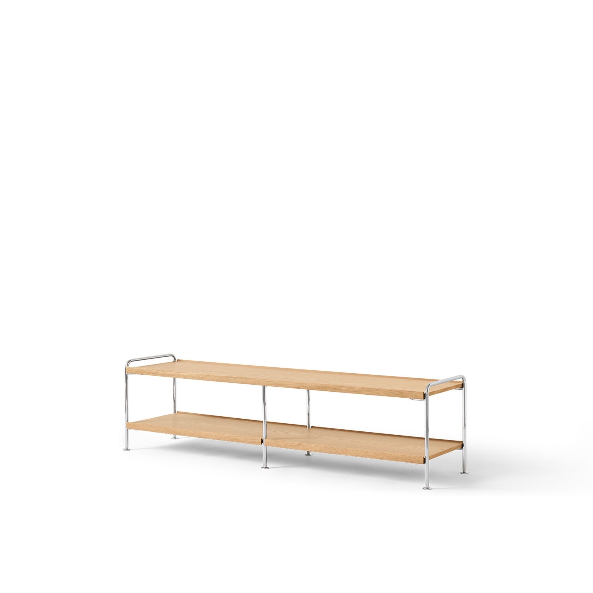 Alima NDS4 Reol 162x38x42 cm Krom/Solid Lakeret Eg