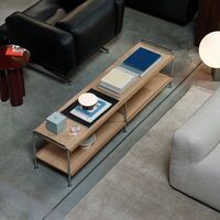 Alima NDS4 Hylla 162x38x42 cm Krom/Solid lackerad ek
