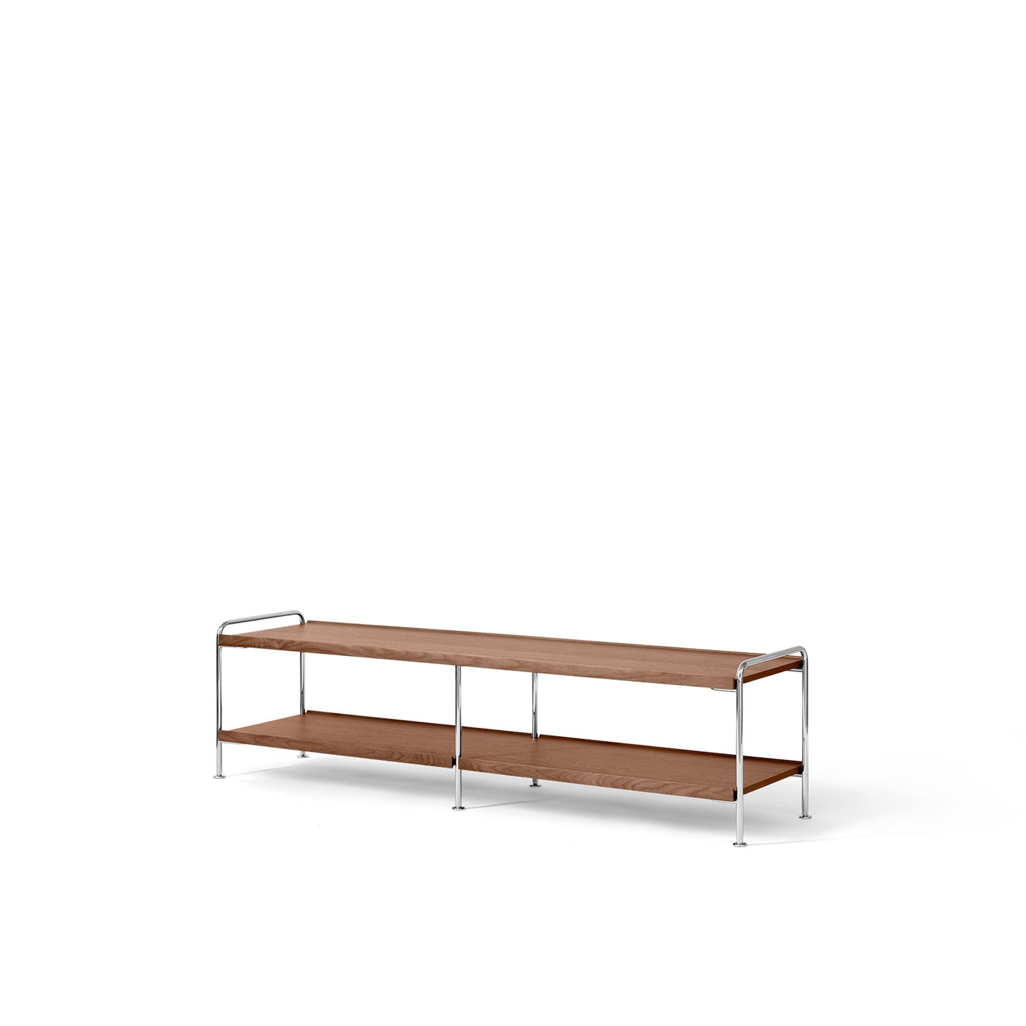 Alima NDS4 Reol 162x38x42 cm Krom/Solid Lakeret Valnd