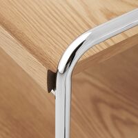 Alima NDS6 Shelving 83x38x174 cm Chrome/Solid Lacquered Oak
