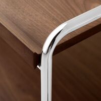 Alima NDS6 Shelving 83x38x174 cm Chrome/Solid Lacquered Walnut