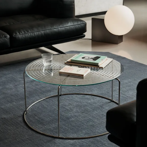 Wire VP17 Coffee Table Stainless Steel/Glass Top