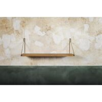 Single Shelf 27x60 Oak/ Brass