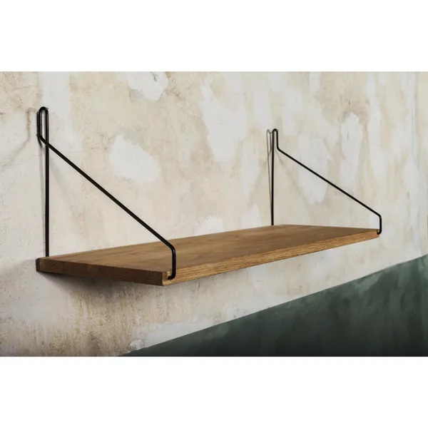Single Shelf 27x60 Oak/ Black