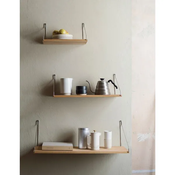 Single Shelf 27x60 Oak/ Black
