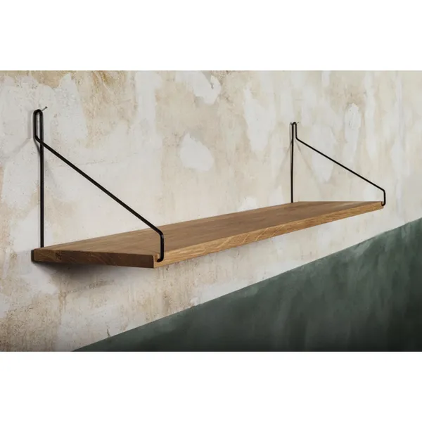 Einzelregal 27x80 Eiche/ Schwarz