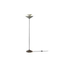Gio LN28 Lampada da terra Emperador/Cromo scuro/Bianco ecrù