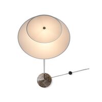 Gio LN28 Lampada da terra Emperador/Cromo scuro/Bianco ecrù