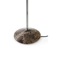 Gio LN28 Lampada da terra Emperador/Cromo scuro/Bianco ecrù